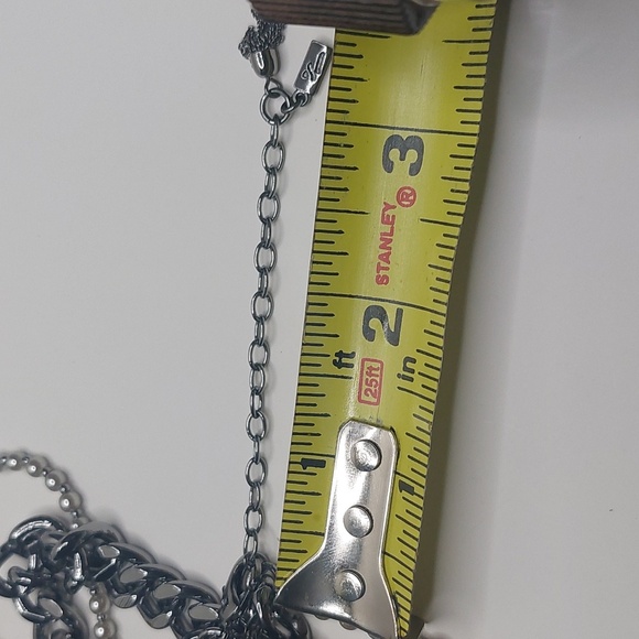 Simply Vera Simulated Pearl & Crystal Elongated Star Double Strand Necklace - Picture 16 of 17